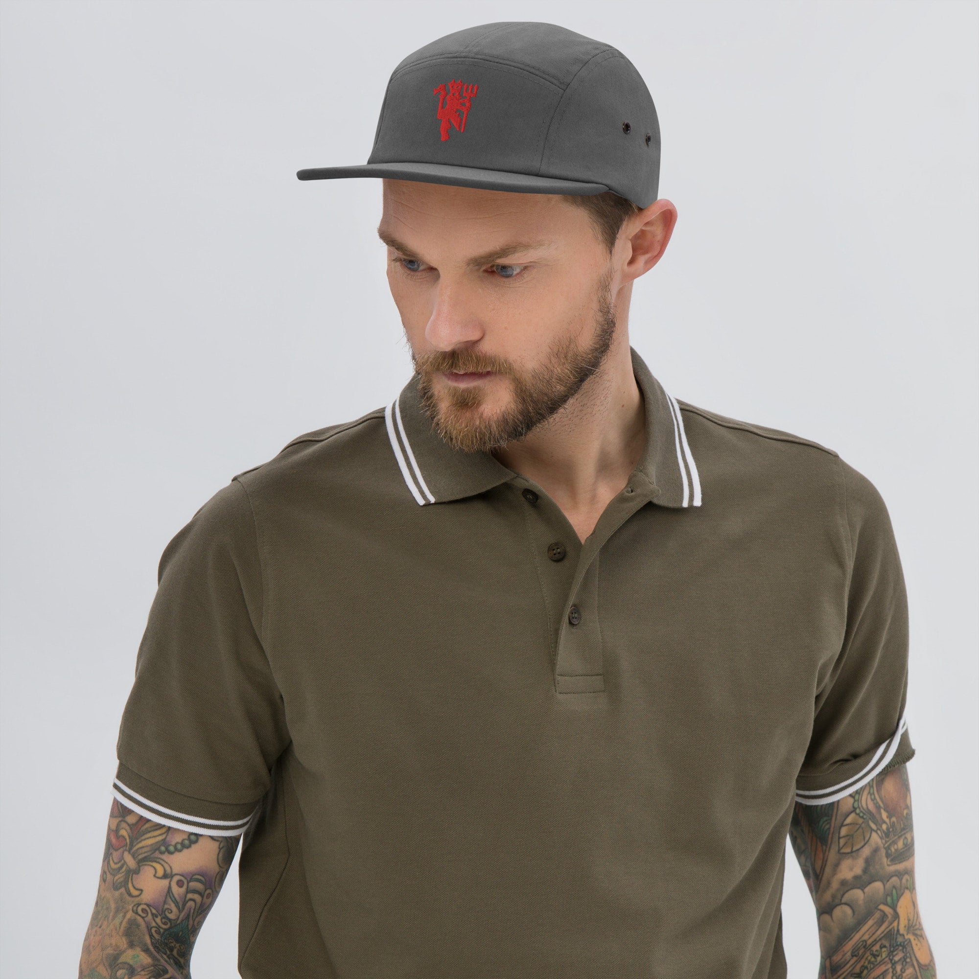 Manchester United Red Devil Embroidered Five Panel Cap 