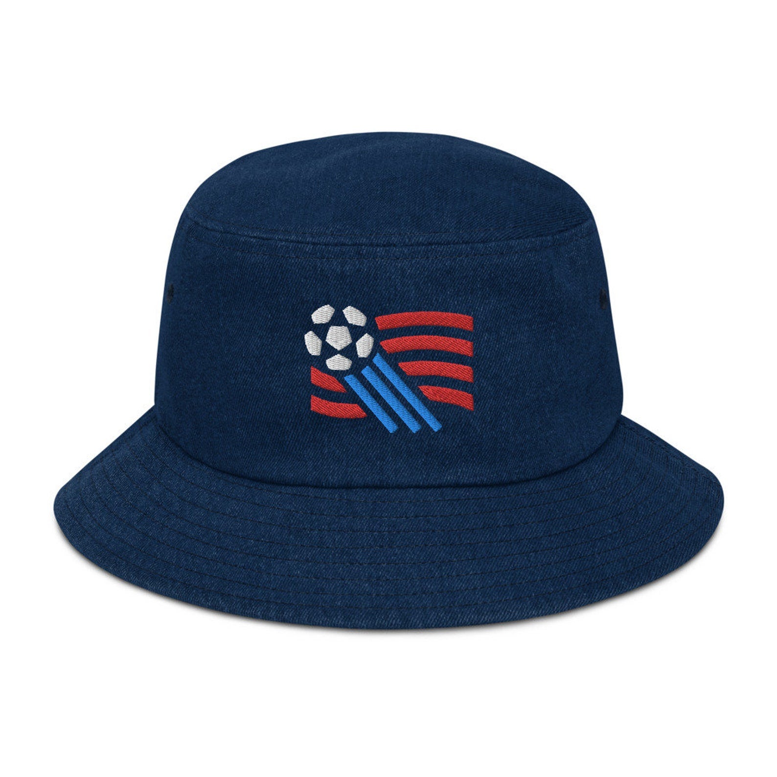 US Soccer 94 Retro Embroidered Denim Bucket Hat