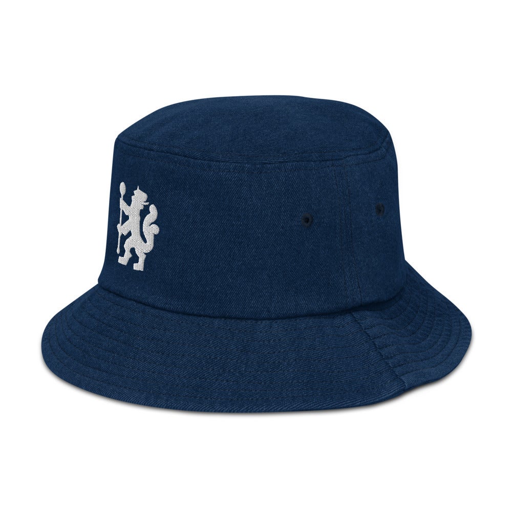 Chelsea FC Minimalist Design Embroidered Denim Bucket Hat