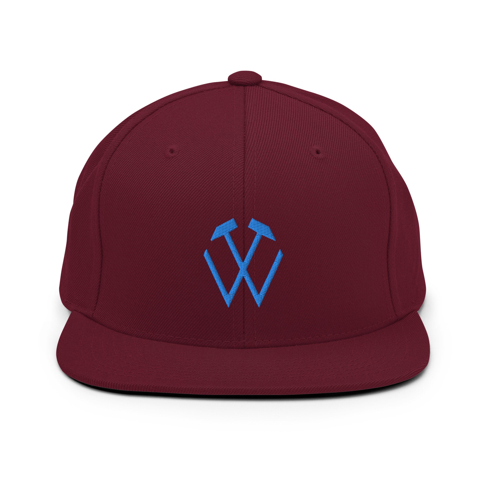 West Ham FC Minimalist Embroidered Snapback Hat Premium Soccer